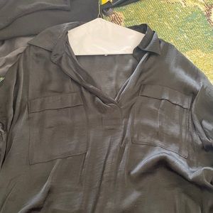 Black free people long sleeve blouse.